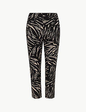 Mia Slim Animal Print Cropped Trousers Image 2 of 5