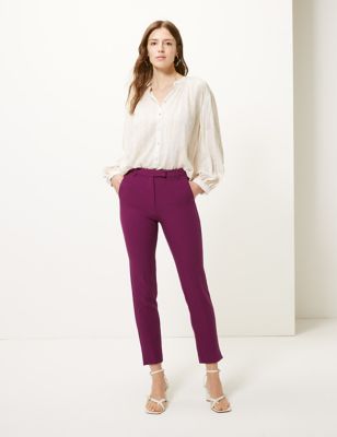 Mia Slim Jersey Ankle Grazer Trousers, M&S Collection, M&S