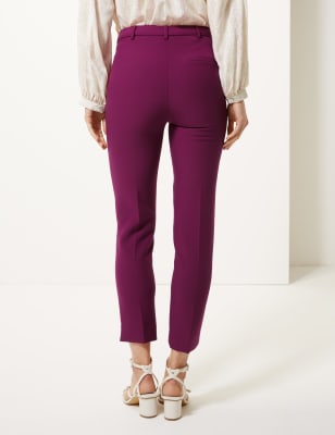 Mia Slim Jersey Ankle Grazer Trousers, M&S Collection, M&S