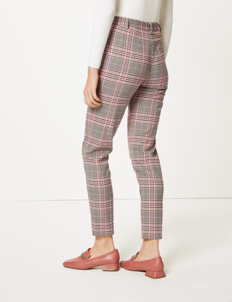 Mia Slim Checked Ankle Grazer Trousers 3 of 6