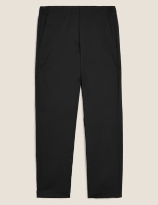 slim leg cropped trousers