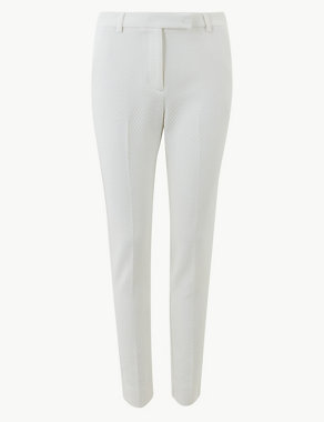 Mia Slim Jacquard Ankle Grazer Trousers Image 2 of 5