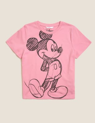 Pink GIRLS & TEENS Girl Disney Mickey Mouse Regular Fit Crew Neck