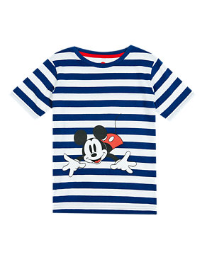 Mickey Mouse Striped T-Shirt (1-6 Years) Image 2 of 3