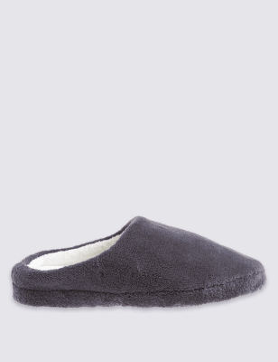 towelling mule slippers