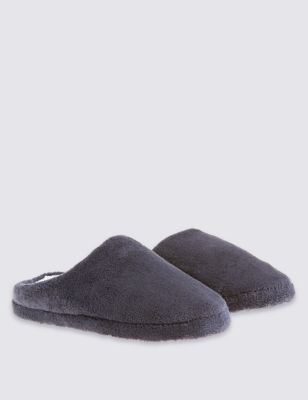 towelling mule slippers