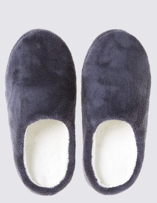 towelling mule slippers