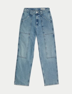 M&S Collection Mid Rise Cargo Ankle Grazer Jeans - ShopStyle