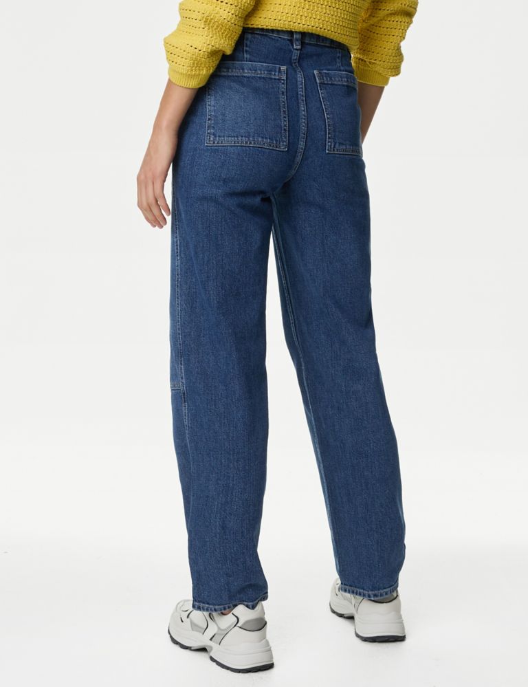 Mid Rise Cargo Ankle Grazer Jeans 6 of 6