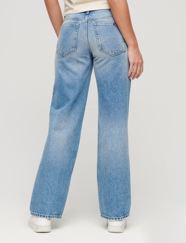 Mid Rise Distressed Wide Leg Jeans 3 of 4