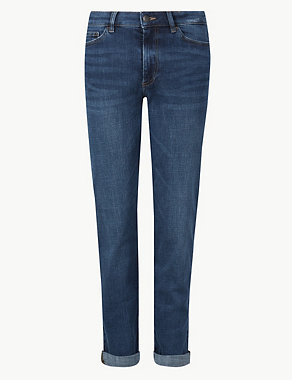 Mid Rise Relaxed Slim Leg Jeans Image 2 of 5