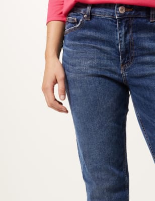 Mid Rise Relaxed Slim Leg Jeans | M\u0026S 