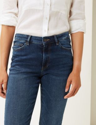 Mid Rise Relaxed Slim Leg Jeans | M\u0026S 