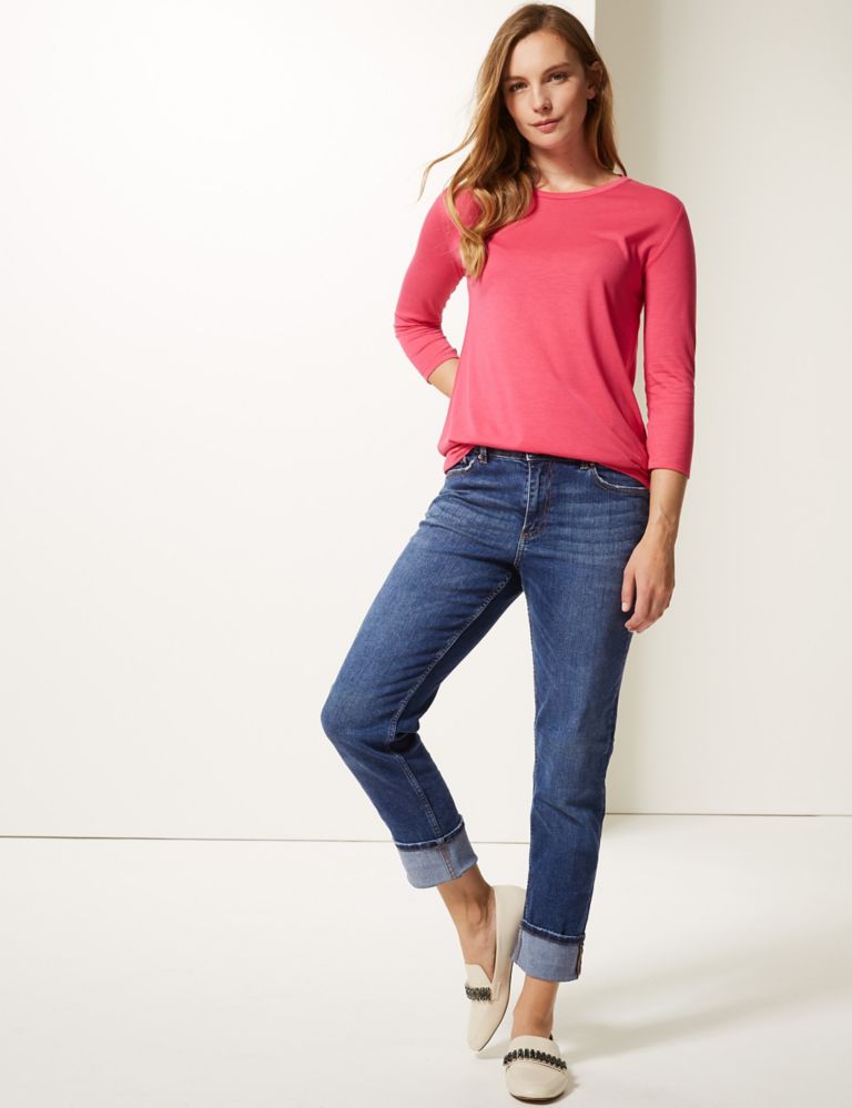 Mid Rise Relaxed Slim Leg Jeans 1 of 6