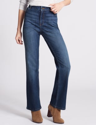 Mid Rise Slim Bootcut Jeans, M&S Collection