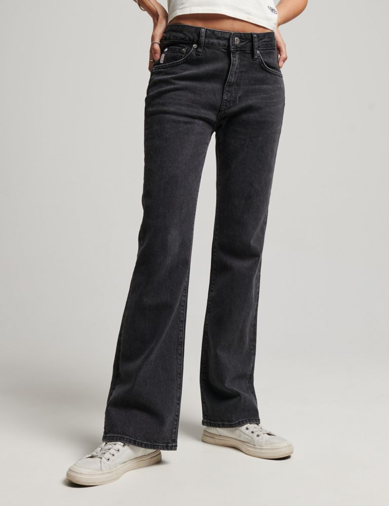 Mid Rise Slim Flare Jeans 2 of 5