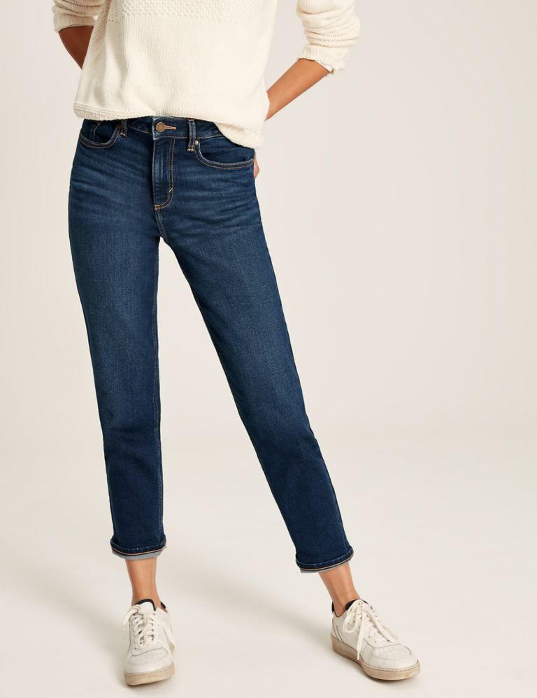 Mid Rise Straight Leg Cropped Jeans 3 of 6
