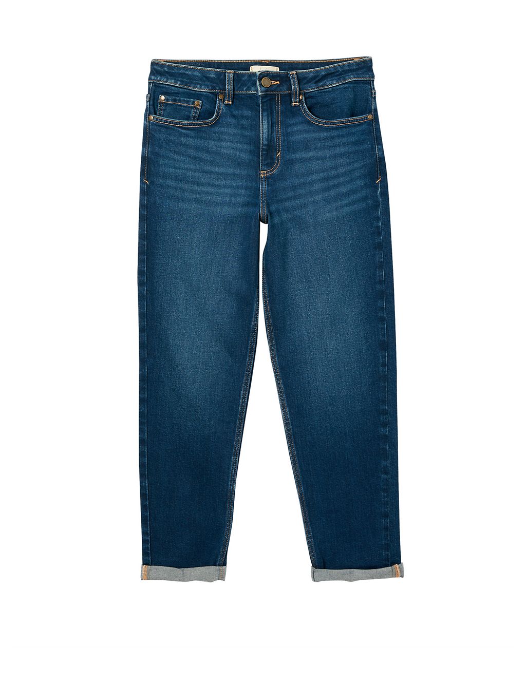 Mid Rise Straight Leg Cropped Jeans 1 of 6