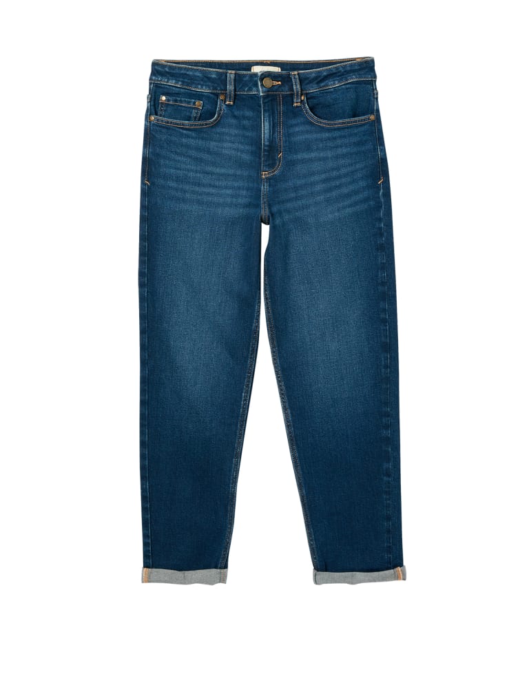 Mid Rise Straight Leg Cropped Jeans 2 of 6