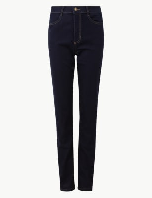 marks and spencer mid rise straight leg jeans