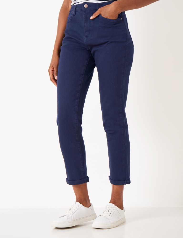 Mid Rise Straight Leg Jeans