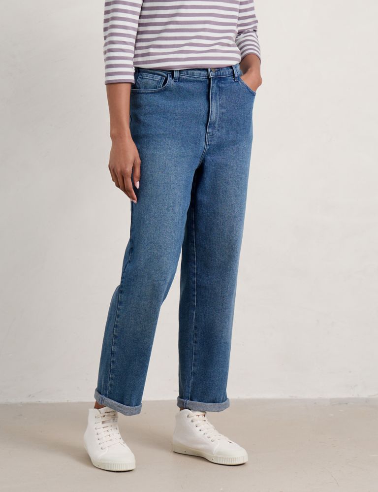 Mid Rise Straight Leg Jeans 3 of 5