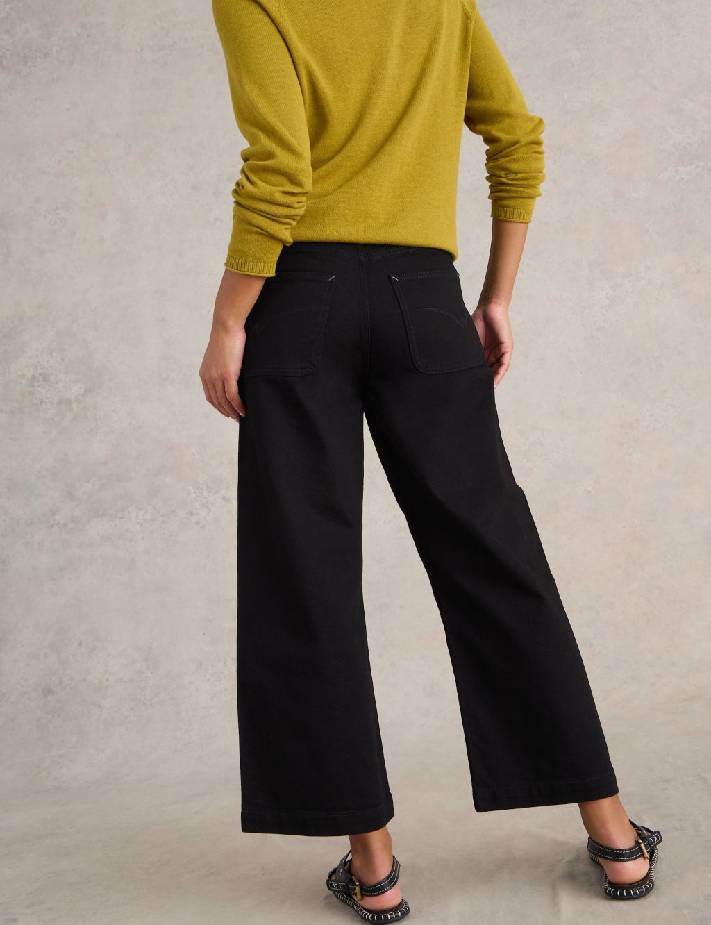 Mid Rise Wide Leg Cropped Jeans 2 of 6