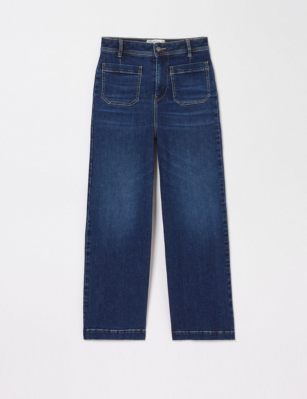 Mid Rise Wide Leg Cropped Jeans 1 of 5