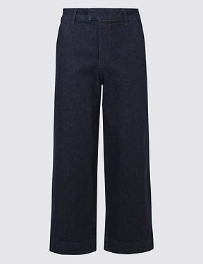 Mid Rise Wide Leg Culottes Image 2 of 6