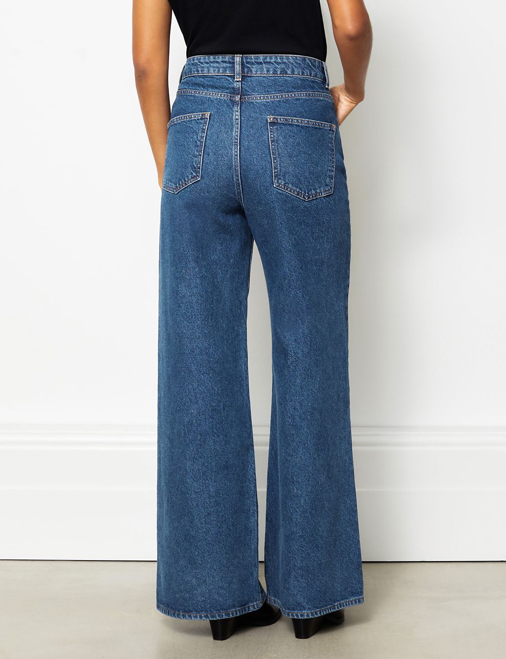 Mid Rise Wide Leg Jeans 2 of 4