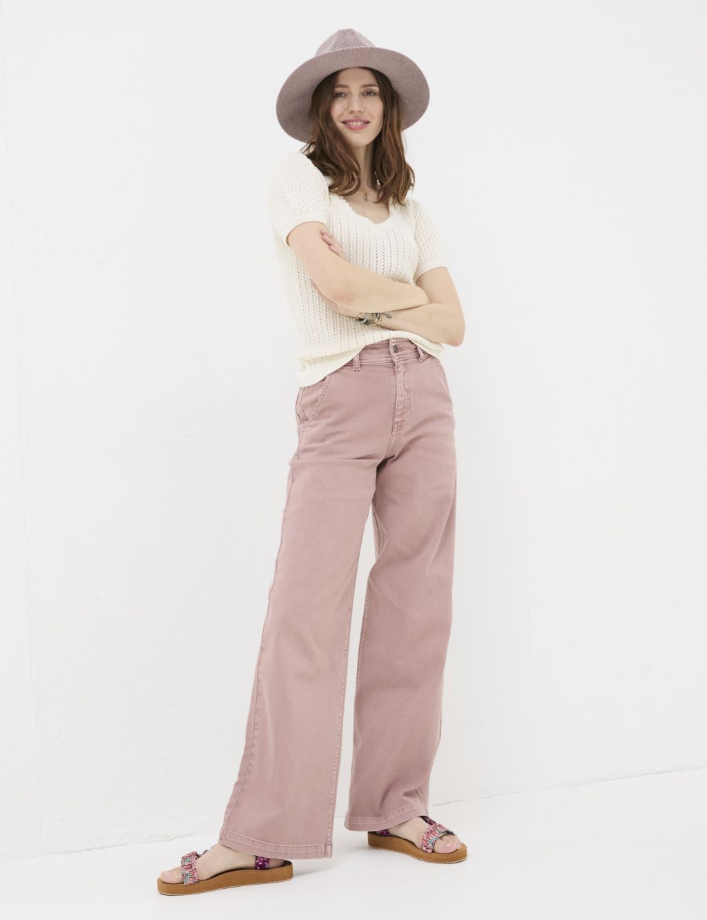Mid Rise Wide Leg Jeans 3 of 5