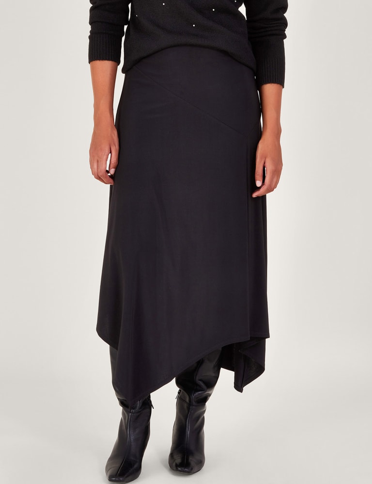 Asymmetrical skirt with hot sale bow