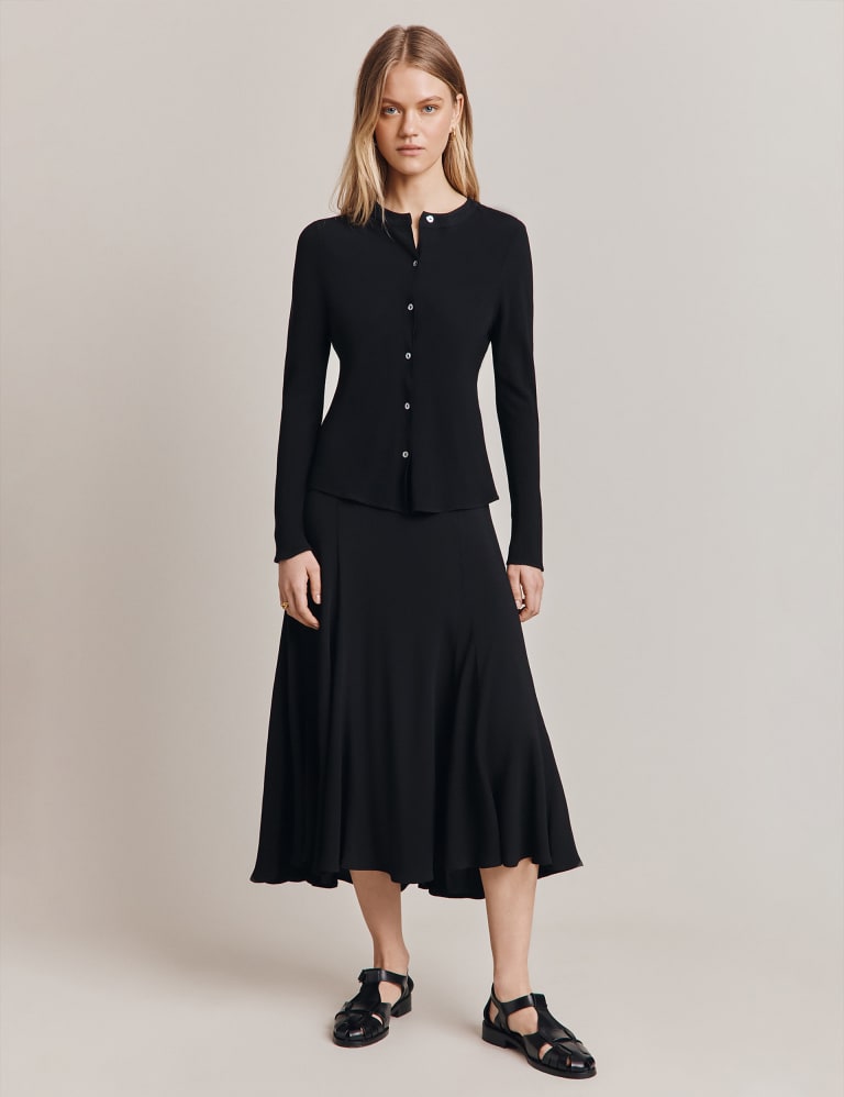 Black a line 2025 midi skirt