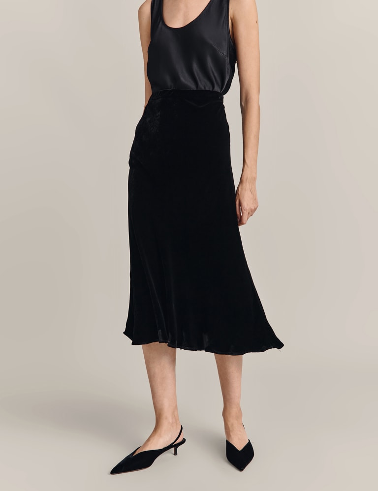 Silk slip cheap skirt midi