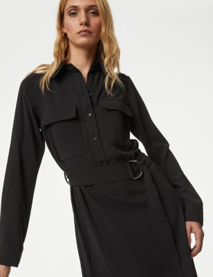 Midi utility sales shirt dress