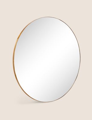 Milan Large Round Mirror M S, Round Mirror Gold Trim