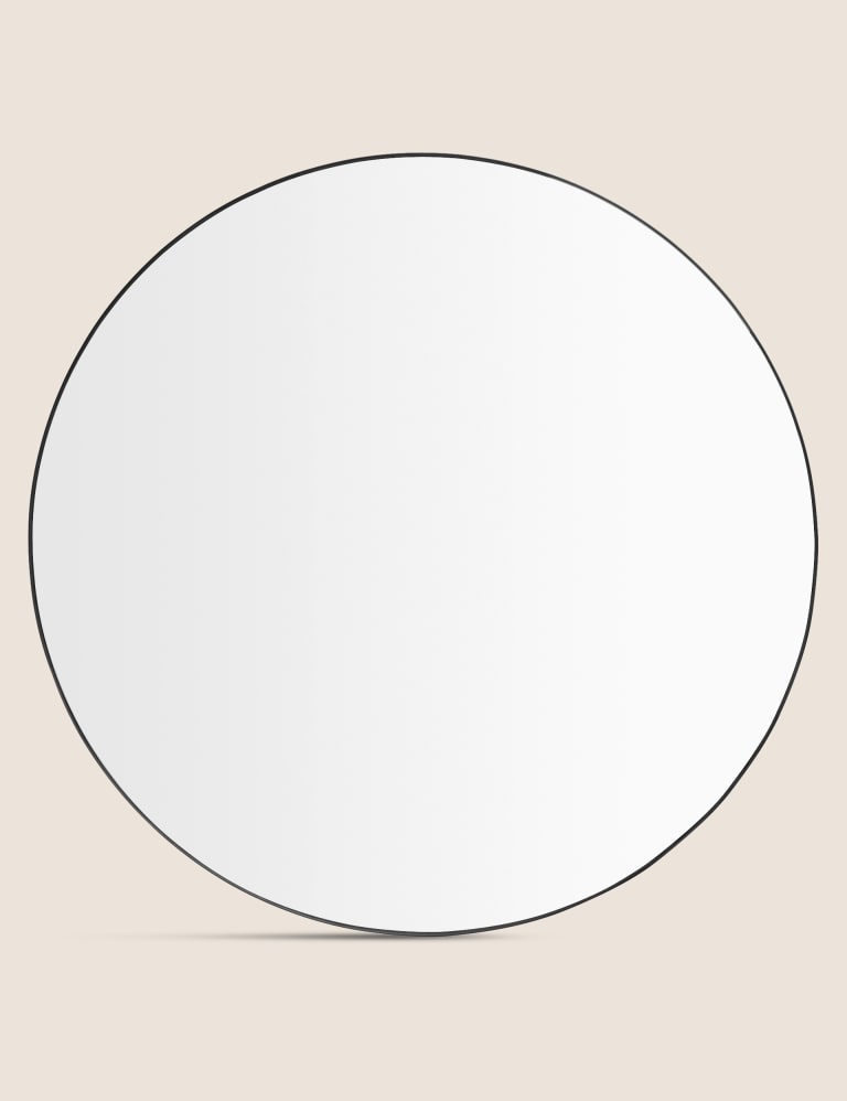 Large round mirror black deals