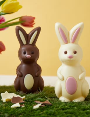Milk And White Chocolate Easter Bunnies M S