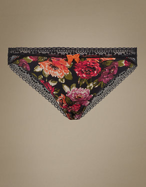 Mimi Floral Low Rise Bikini Knickers Image 2 of 3