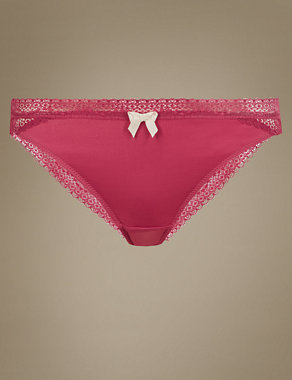 Mimi Lace Low Rise Garter Bikini Knickers Image 2 of 3