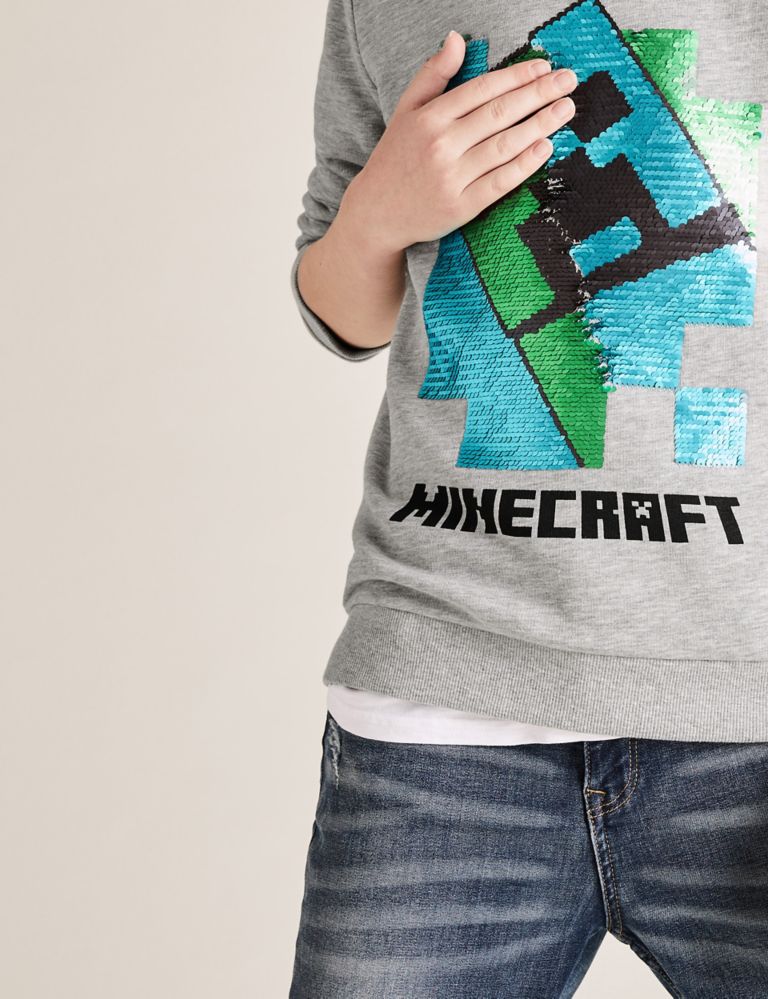Minecraft™ Reversible Sequin Sweatshirt (6-16 Yrs) 3 of 4