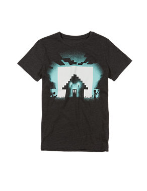 Minecraft Glow House T-Shirt (5-14 Years) Image 2 of 3