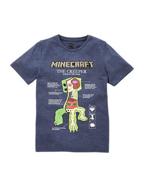 Minecraft Print T-Shirt (5-14 Years) Image 2 of 5