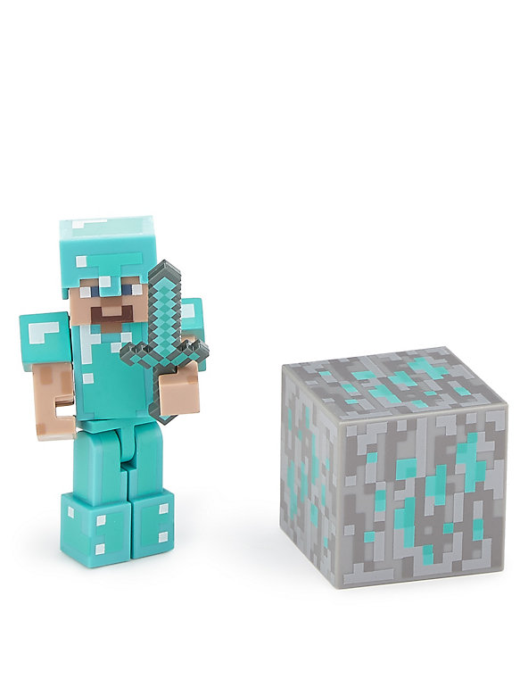 Minecraft Steve with Diamond Figure Image 1 of 2
