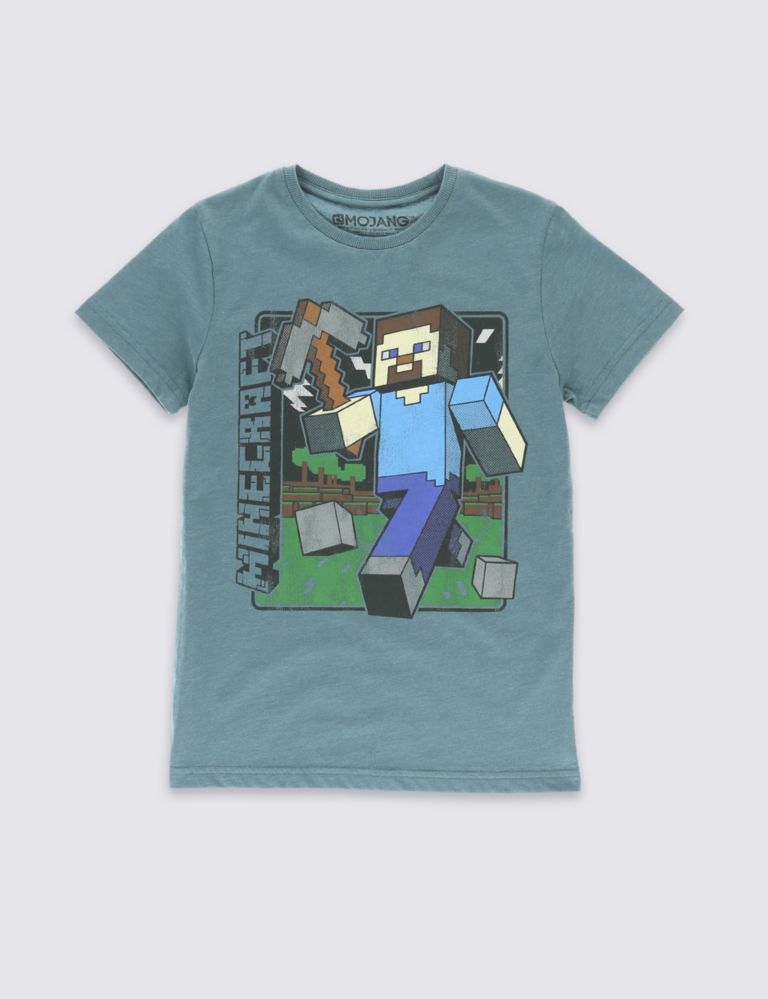 Minecraft Vintage Theme Print T-Shirt (5-14 Years) 2 of 3