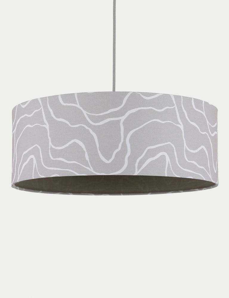 Mineral Wave Drum Lamp Shade 1 of 8