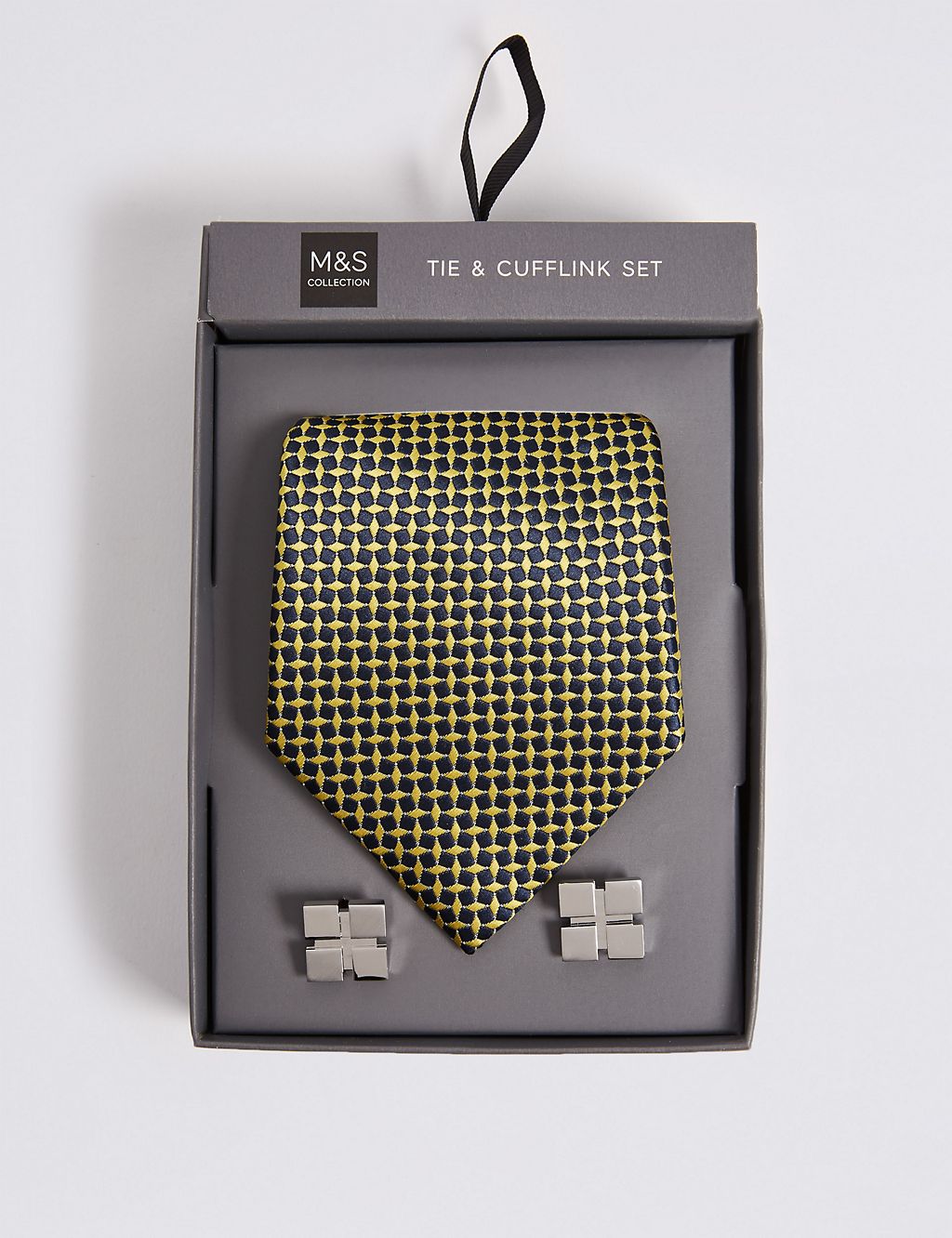 Mini Geometric Tie & Cufflink Set 3 of 4