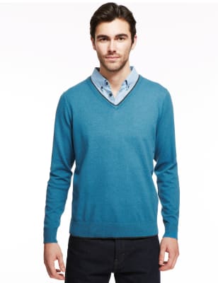 Layered discount shirt jumper