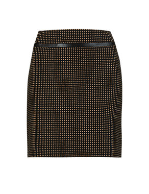 Mini Grid A-Line Skirt with Wool Image 2 of 4
