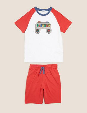 Mini Me Gamer Print Short Pyjama Set (1-10 yrs) Image 2 of 4